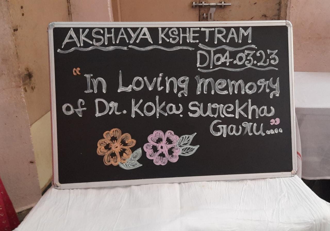 Meal being served at Akshaya Kshetram